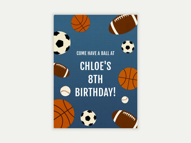 Sports Balls - birthday_forkids - Invitation