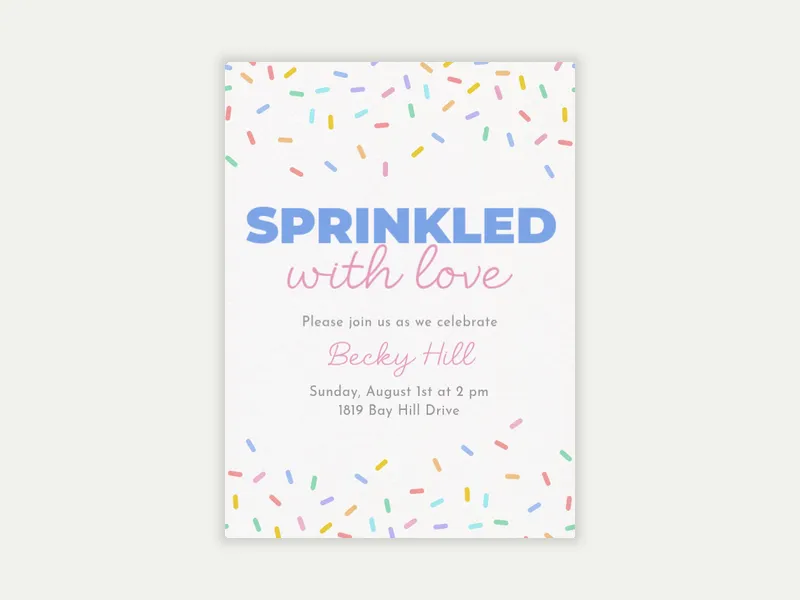 Sprinkled With Love - baby_sprinkle - Invitation