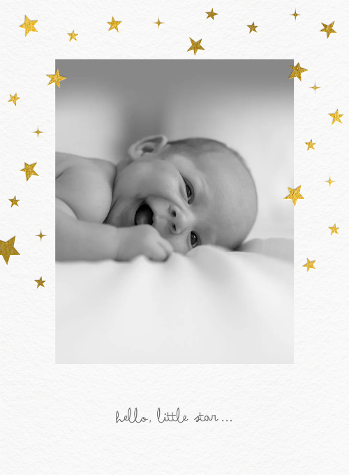 Star Light, Star Bright (Photo) - birth_announcements - Card