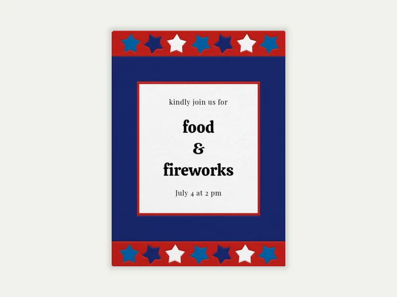 Stars and Stripes - get_togethers - Invitation
