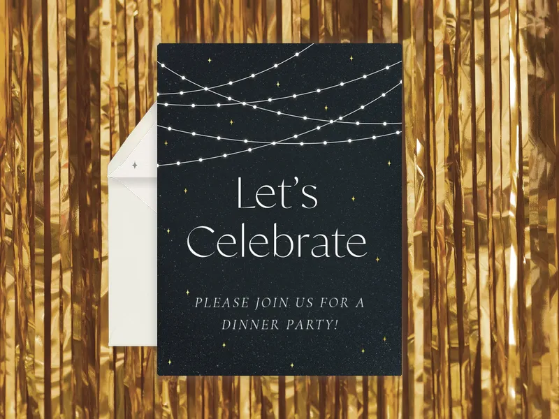 String Lights - dinner_party - Invitation