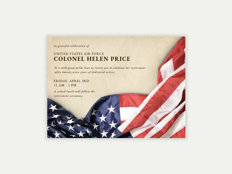 Star Spangled - retirement_farewell - Invitation