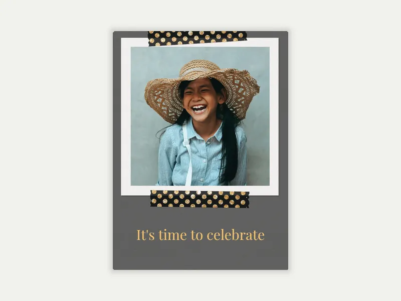 Dark Styled Tape (Photo) Invitation free template design