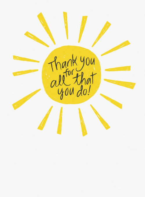 Sunshine Thanks - sending_love_cards - Card