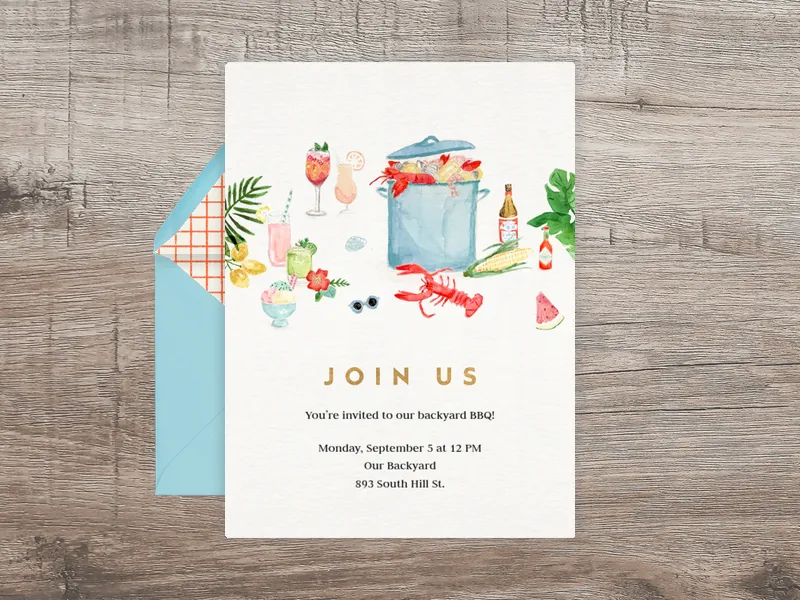 Summertime Staples - bbq - Invitation