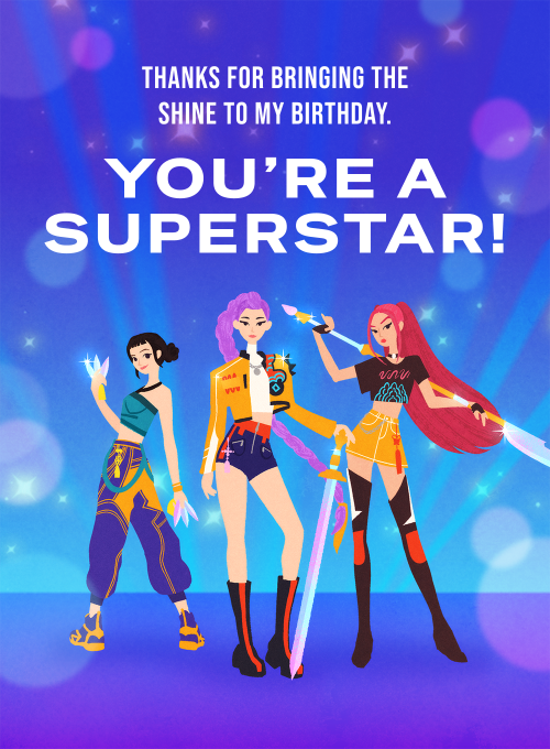 Superstar Shimmer - thankyou_cards - Card