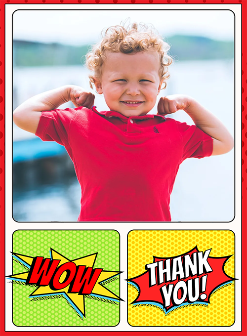 Super Kid Thank You (Photo) - design_your_own_cards - Card