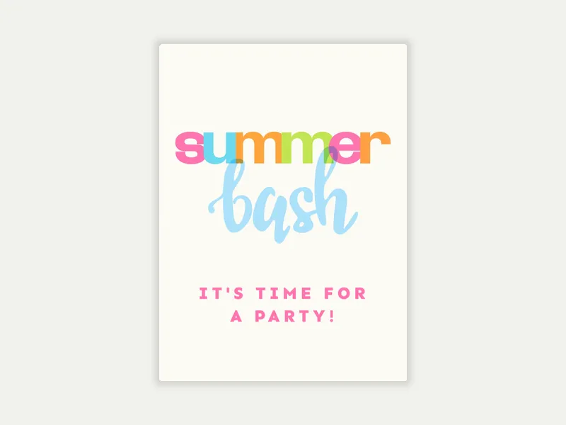 Summer Bash - family_gathering - Invitation