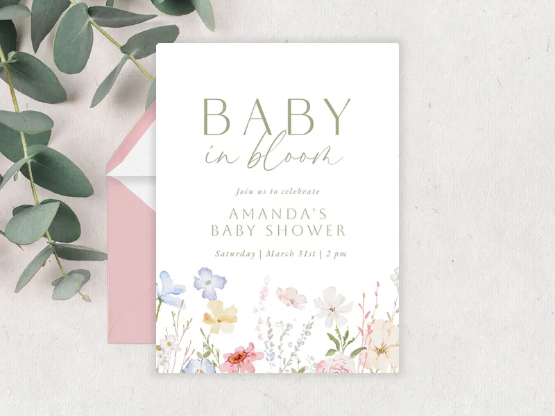 Sweet Blossoms - baby_shower - Invitation