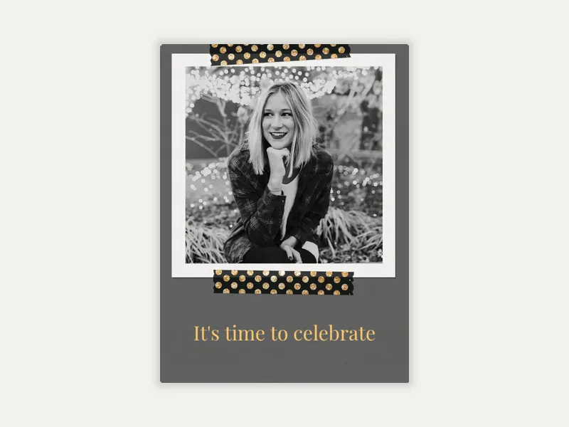 Dark Styled Tape (Photo) Invitation free template design