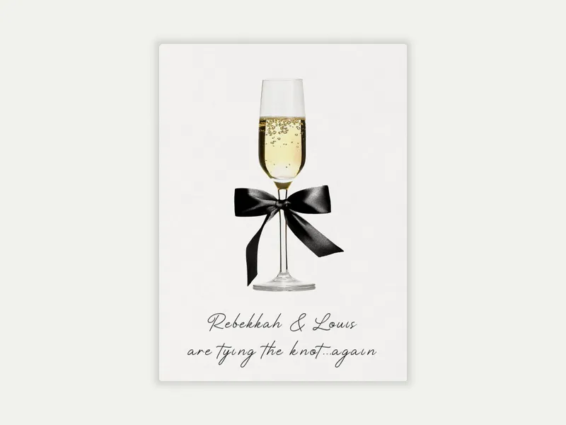 Bubbles & Bow - vow_renewal - Invitation