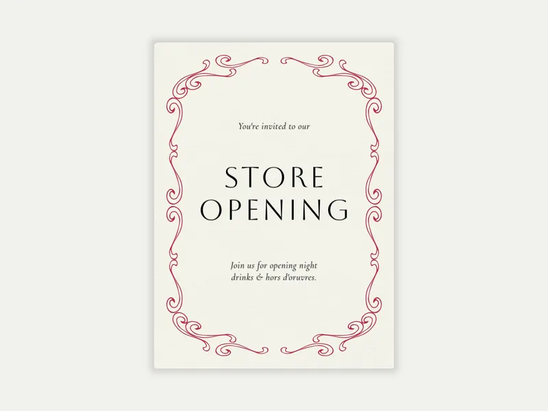 Swirling Border - shopping_events - Invitation