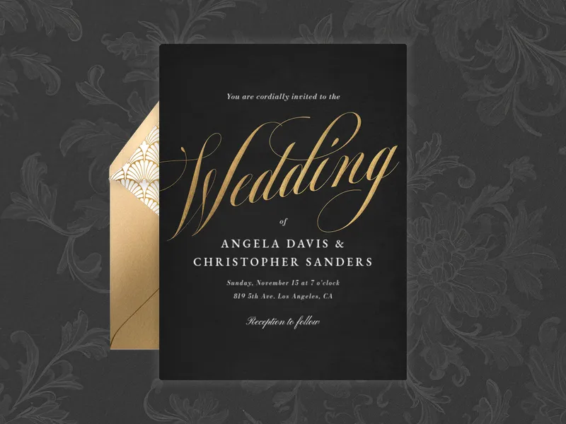 Sweeping Script - wedding - Invitation