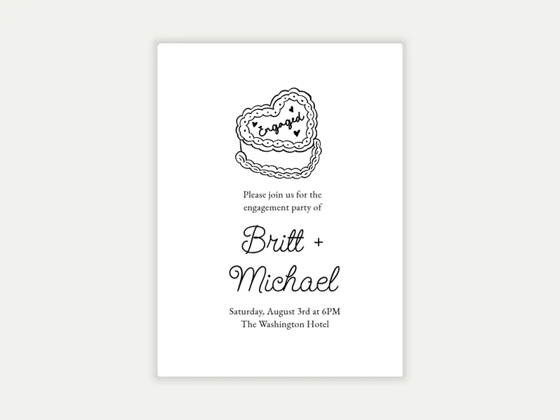 Sugar Sweet - engagement - Invitation