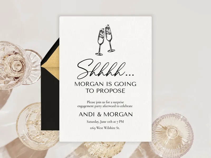Sweetest Surprise - engagement - Invitation