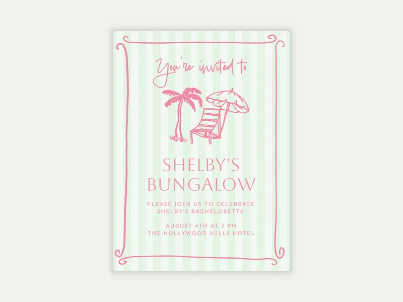 Summer Bungalow - featured - Invitation