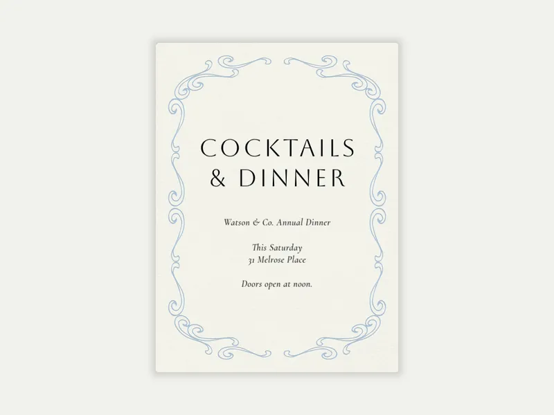 Swirling Border - featured - Invitation