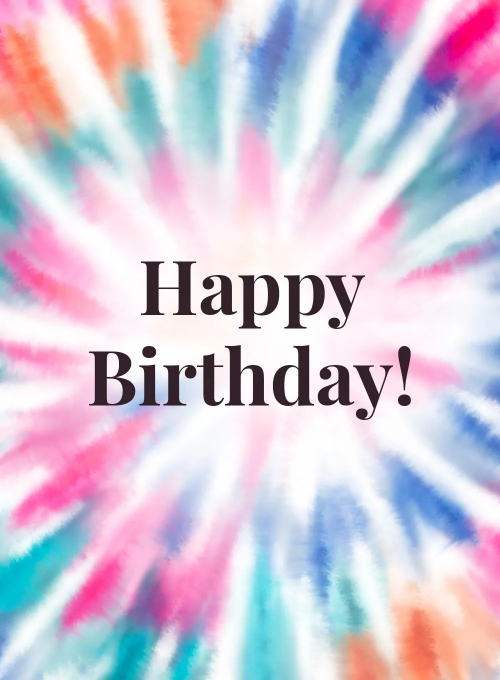 Tie-Dye Party Cool Waves - birthday_adults_cards - Card