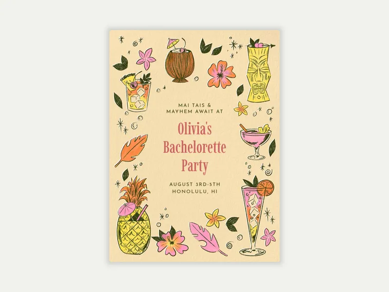 Tiki Drinks Paradise - featured - Invitation