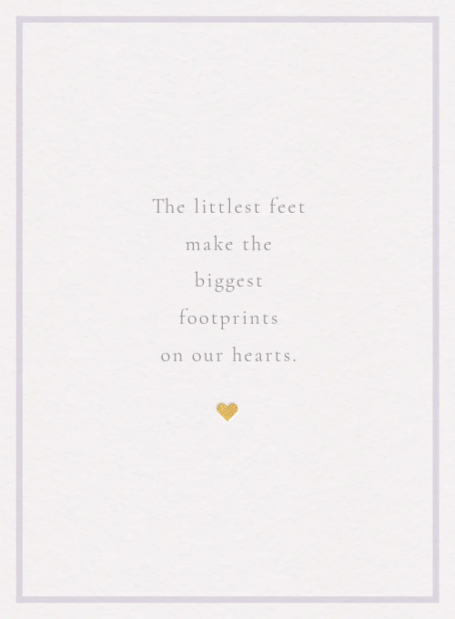 Tiny Gold Heart - baby_shower_cards - Card