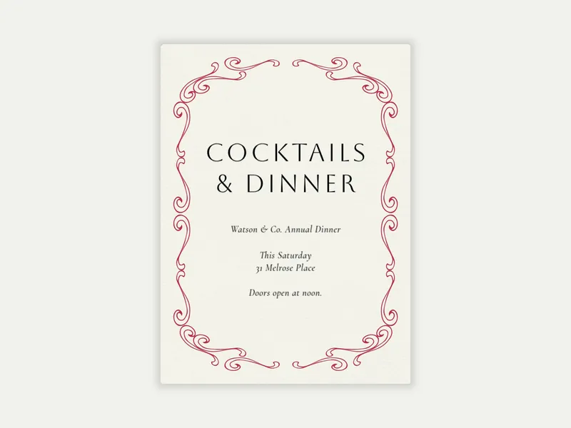 Swirling Border - year_end_celebrations - Invitation