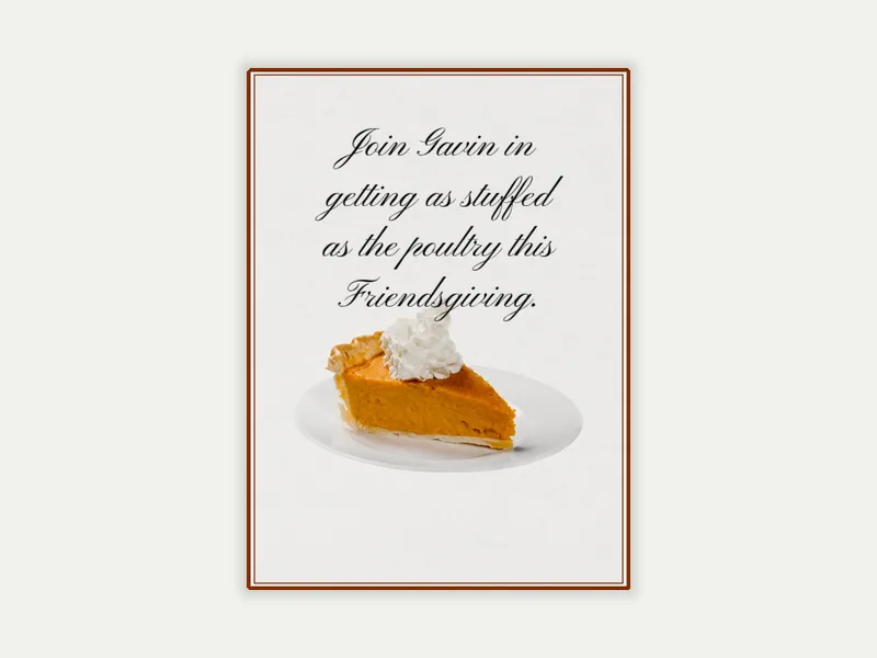Thanksgiving Poultry - friendsgiving - Invitation