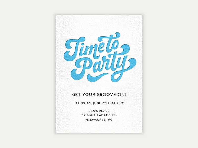 Time to Party - bachelor - Invitation