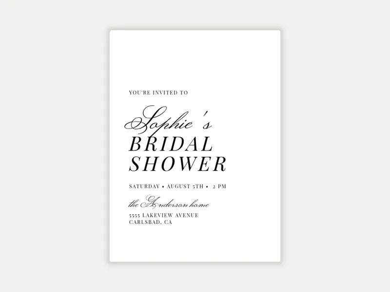 Typography Mix & Match - bachelorette - Invitation