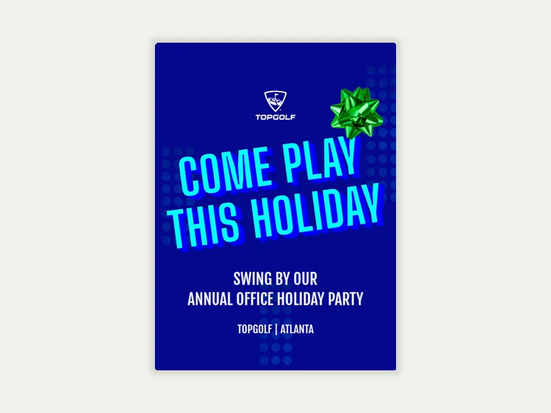 Topgolf: Holiday Play - topgolf - Invitation