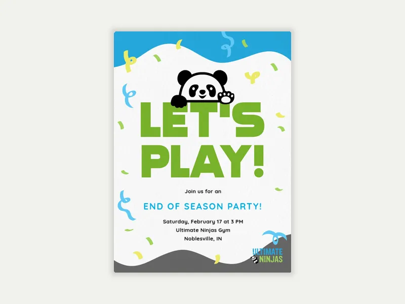 Ultimate Ninjas: Panda Party - ultimate_ninjas - Invitation
