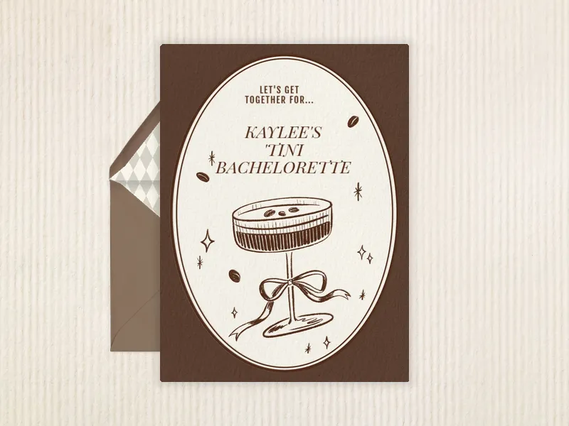A Tini Bit of Espresso - bachelorette - Invitation