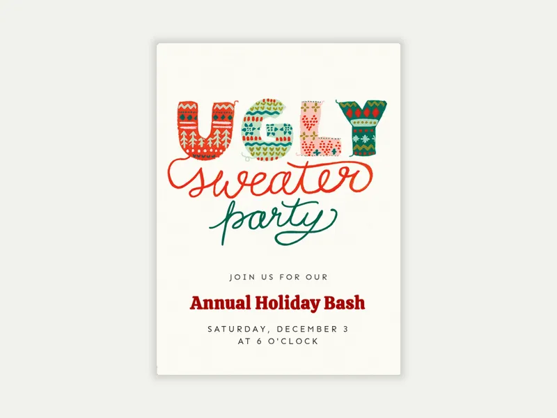 Ugly Sweater Party - featured - Invitation