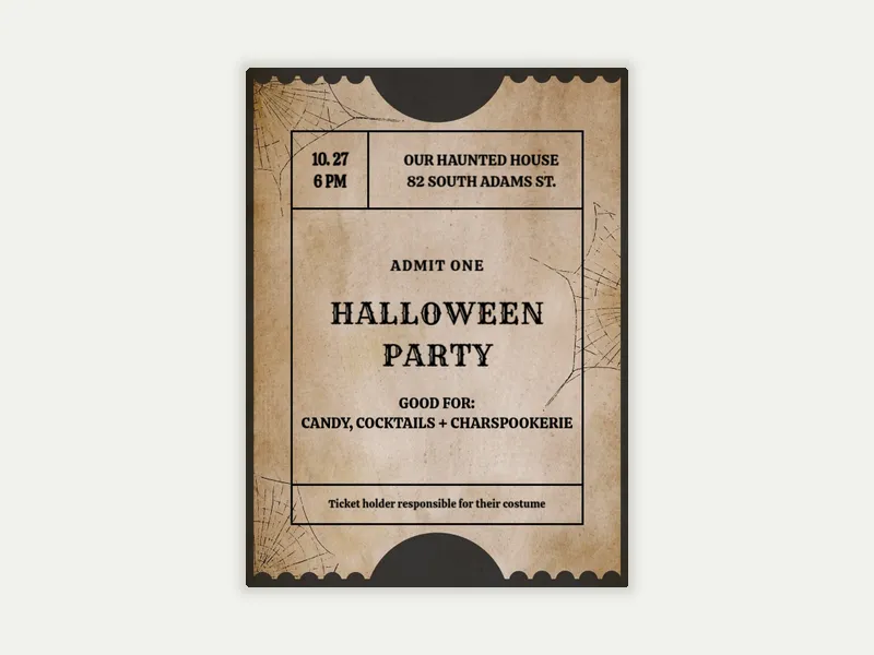 Ticket or Treat - halloween - Invitation
