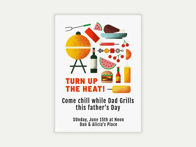 Turn up the Heat! - fathers_day - Invitation