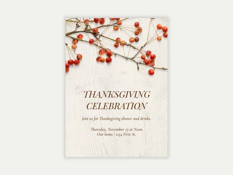 Thanksgiving Branches - featured - Invitation