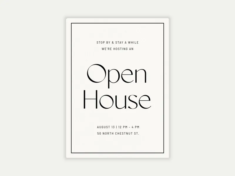 Timeless Border - open_house - Invitation