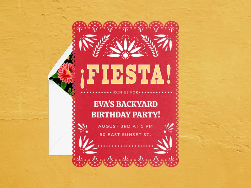 Red Vibrant Fiesta - birthday_foradults - Invitation