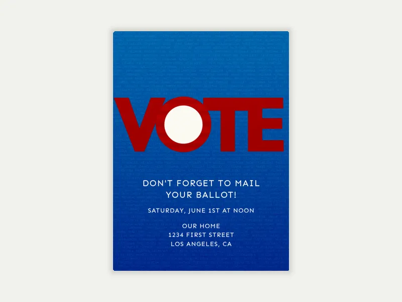 Vote - activism - Invitation