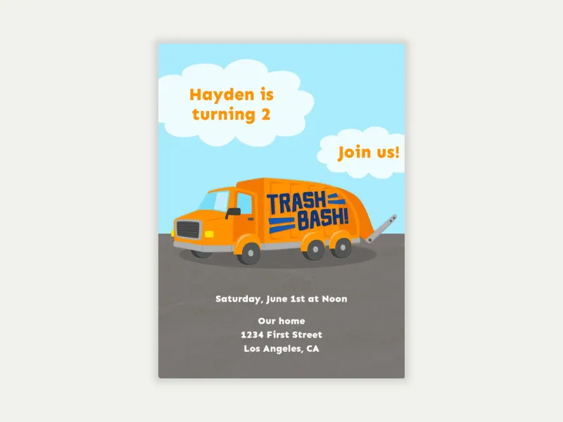 Trash Bash - featured - Invitation