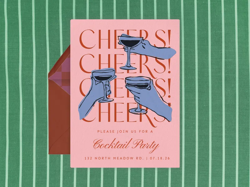 Vintage Cheers - holiday_party - Invitation