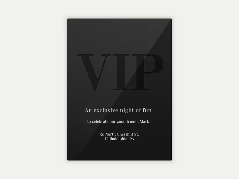 VIP - bachelor - Invitation