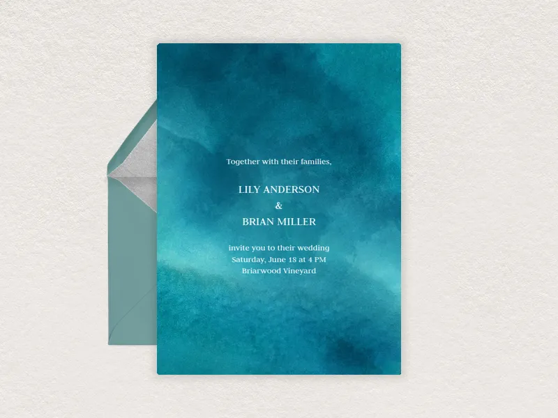 Watercolor Wave Reception - featured - Invitation