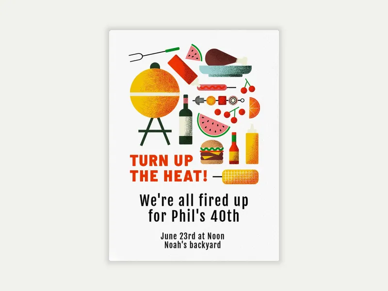 Turn up the Birthday Heat! - birthday_foradults - Invitation