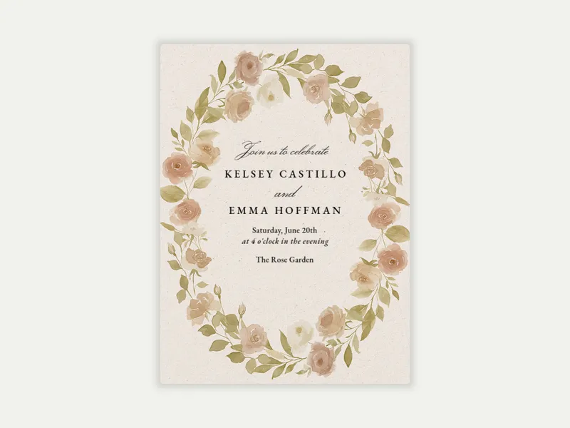 Watercolor Roses - rehearsal_dinner - Invitation