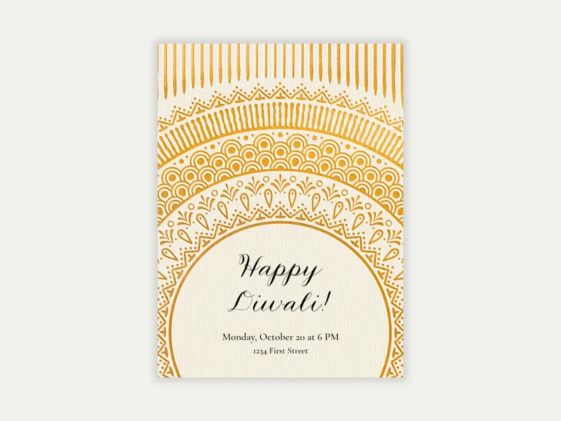 Waves of Joy - diwali - Invitation