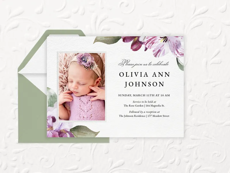 Watercolor Lilies - featured - Invitation