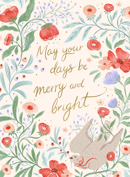 Whimsical Dove - christmas_cards - Card