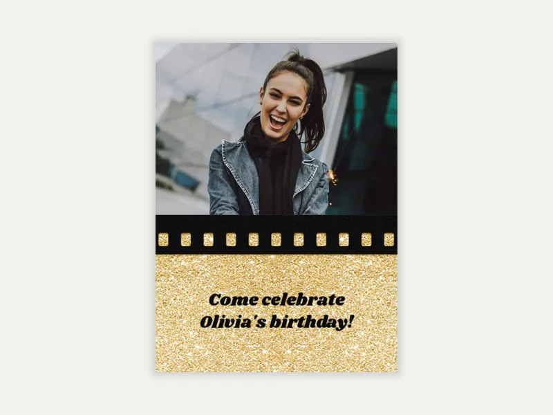 Viewing Party (Photo) Invitation free template design