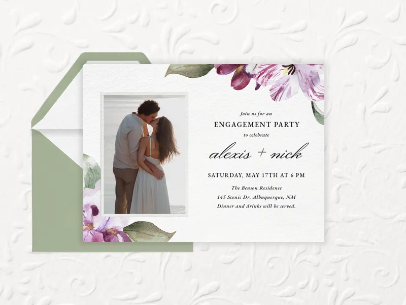Watercolor Lilies - design_your_own - Invitation