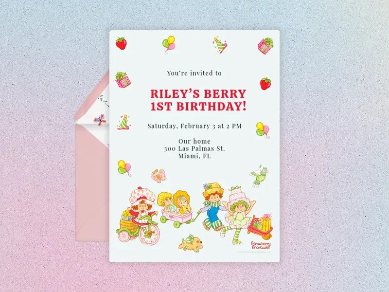 Strawberry Shortcake: Sweet Celebration - strawberry_shortcake - Invitation
